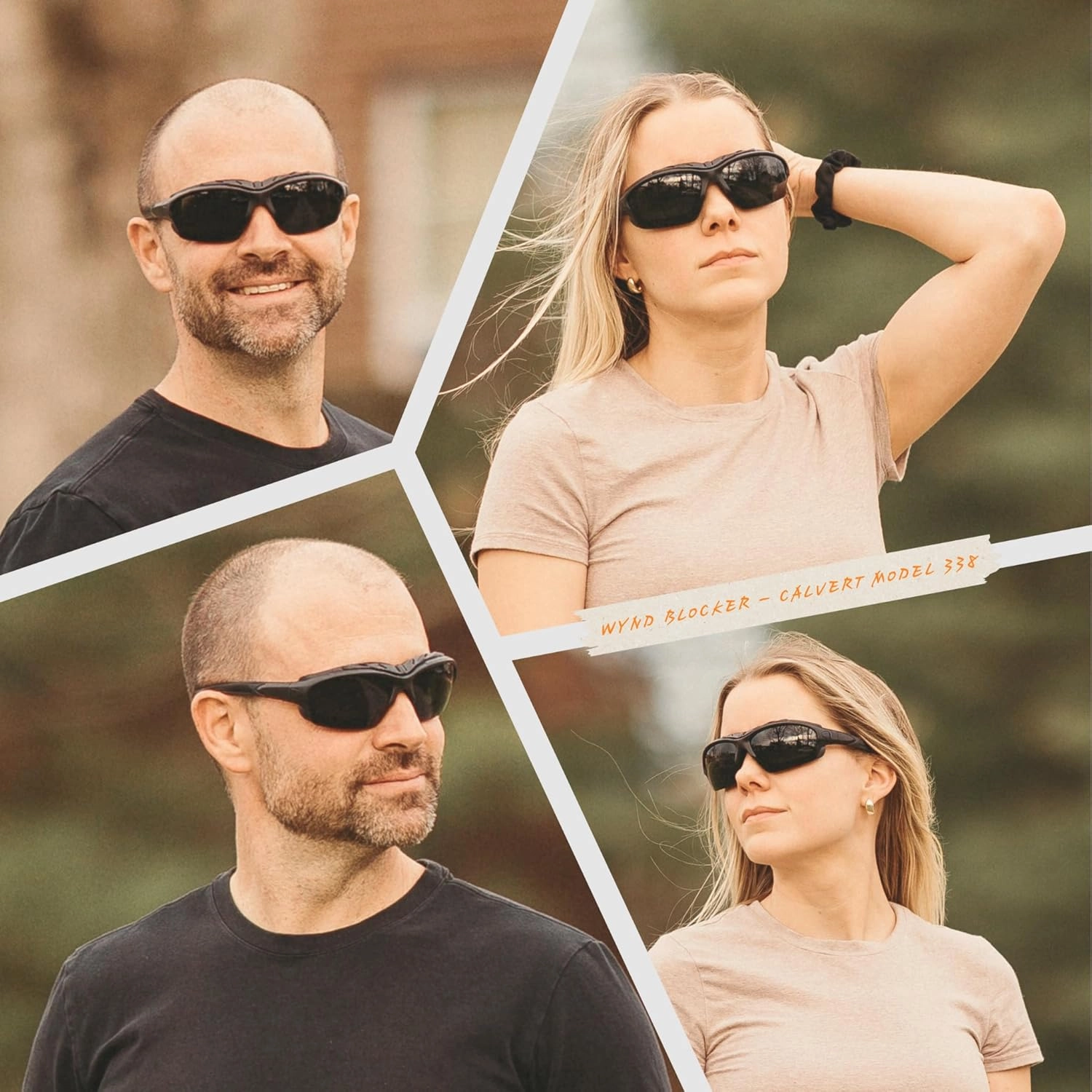 WYND Blocker Calvert Motorcycle Riding Glasses Extreme Sports Wrap Dry Eye Sunglasses (Model 338)