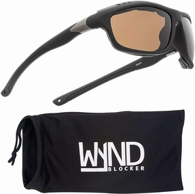 WYND Blocker Polarized Dry Eye Wind Resistant Sunglasses Motorcycle Glasses (Model 335 Polarized)