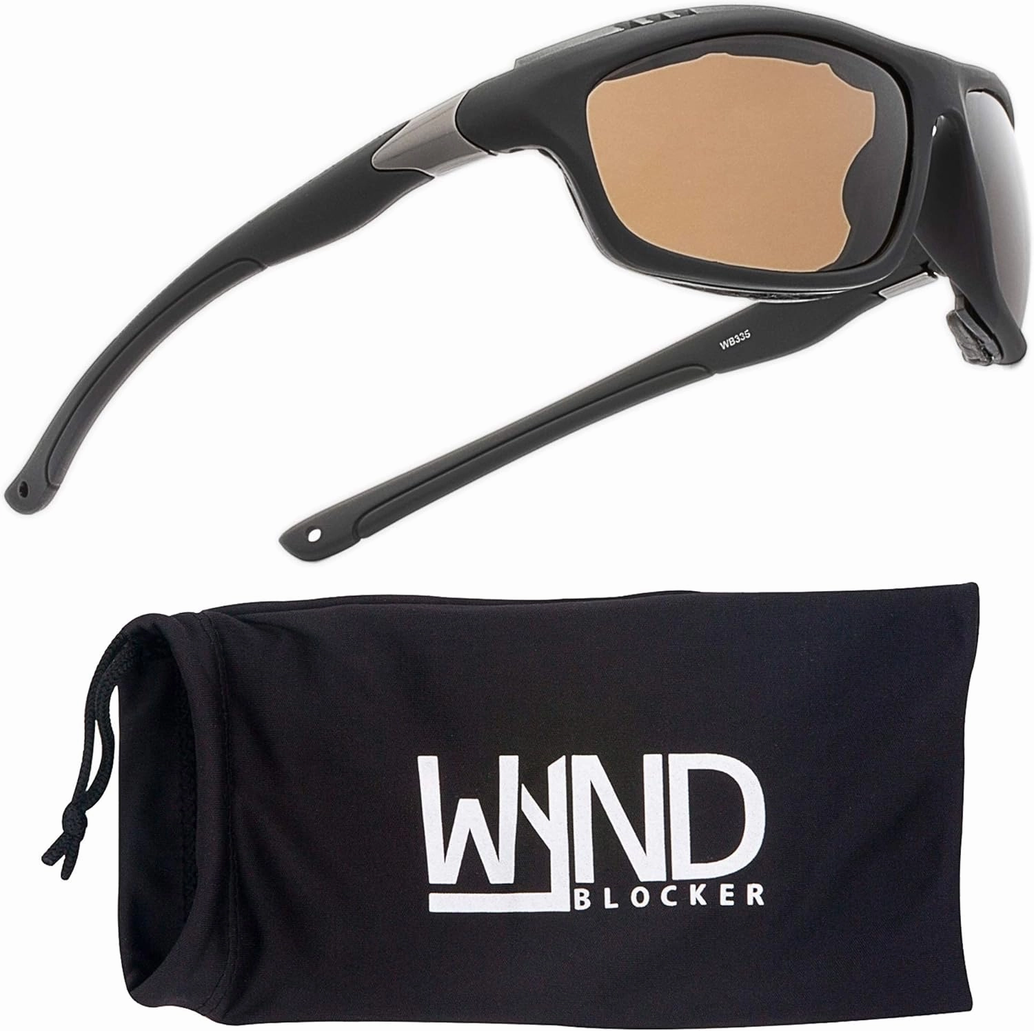 WYND Blocker Polarized Dry Eye Wind Resistant Sunglasses Motorcycle Glasses (Model 335 Polarized)