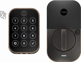 Yale Assure Lock 2 Plus Apple Home Keys, Bronze Keyless Entry Door Lock with Keypad for Code Entry Lock and Auto-Unlock (No Wi-Fi) Remote Access Requires Apple Home Hub via HomeKit, ‎YRD450-N-BLE-0BP