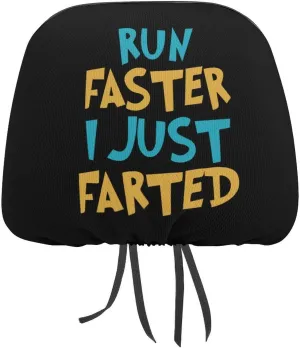 Yepp I Just Farted Soft Headrest Covers for Cars Universal Car Accessories Interior Decor for Men and Women