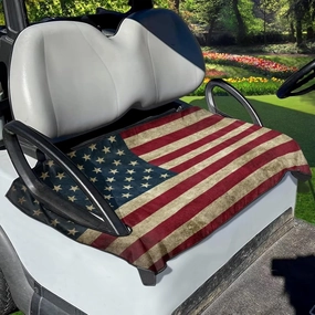 Yewattles Golf Cart Seat Cover Portable Club Car Seat Towel Universal Fit 2-Seat Golf Cart