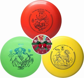 Yikun Disc Golf Starter Set PDGA Approved 165-175g-4 Pack for Beginners with Disc Golf Driver, Mid-Range, Disc Golf Putter and Mini Disc
