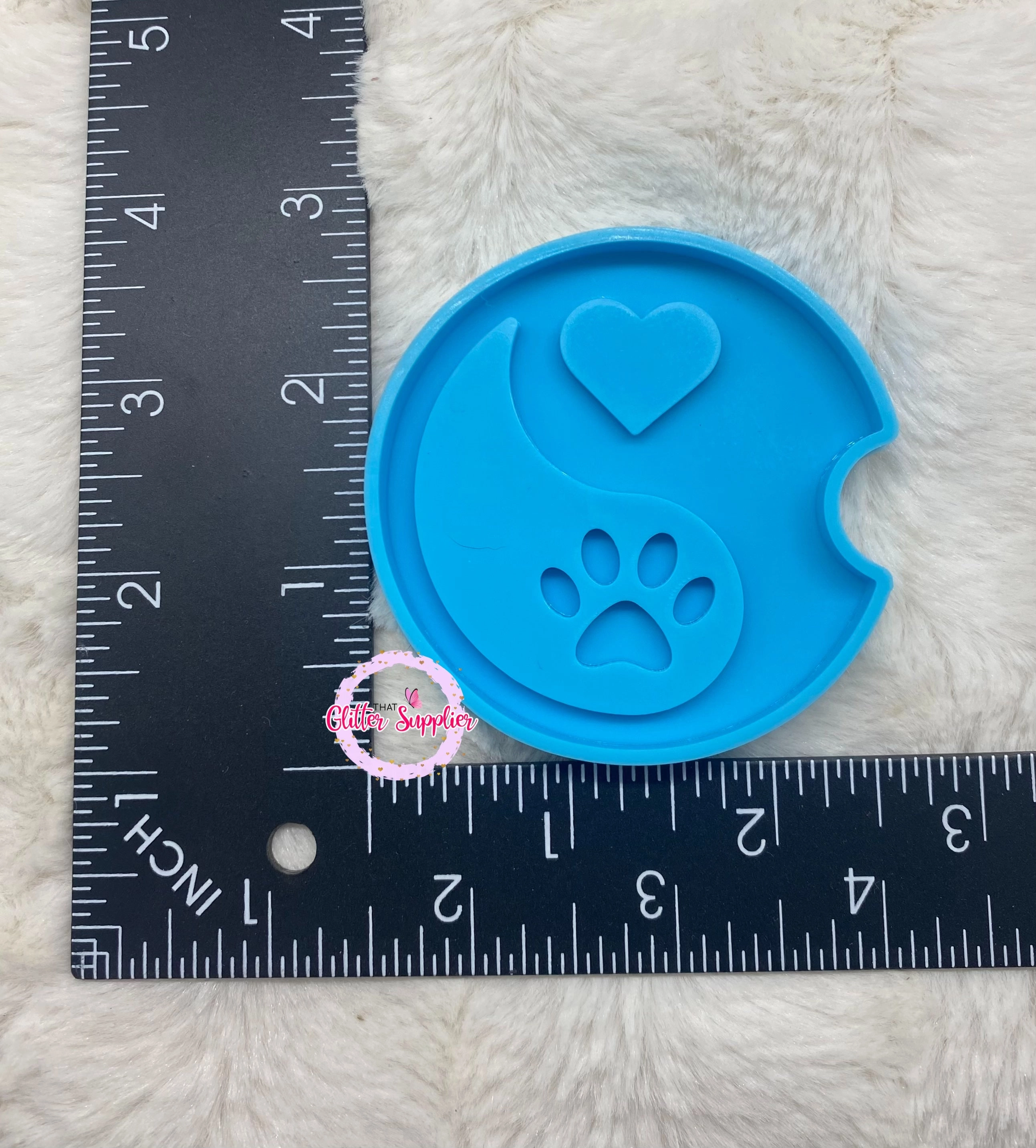 Yin Yang Paw Car Coaster Mold