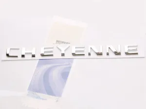 Yoaoo 1x OEM Chrome Cheyenne Nameplate Emblem Badge 3D Compatible with Silverado Shiny Glossy New