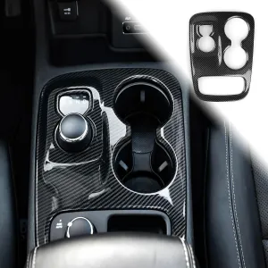Youtaiche Car ABS Gear Shift Panel Cover Trim for Dodge Durango Accessories 2014 2015 2016 2017 Carbon Fiber Interior Decoration (Black)