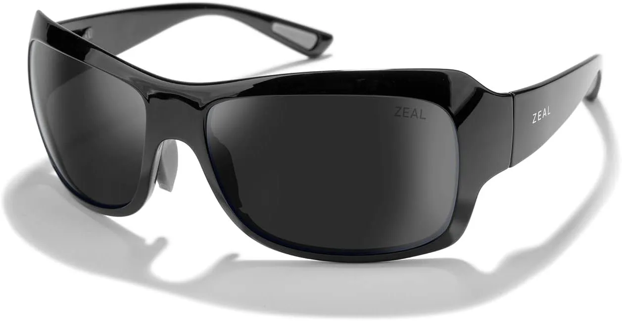 Zeal Optics womens Nucla Sunglasses, Gloss Black/Polarized Dark Grey Lens, Medium US