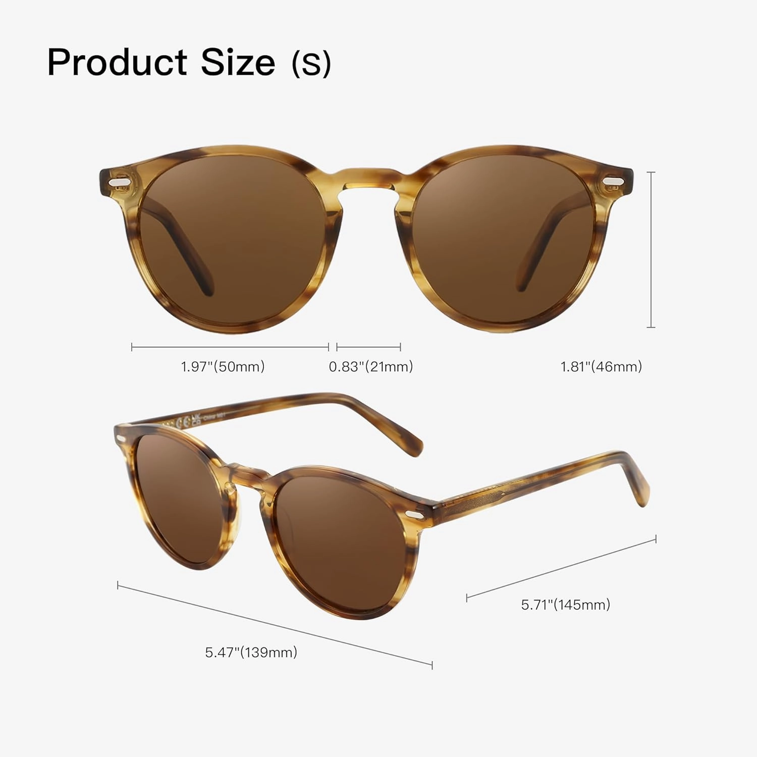 ZENOTTIC Polarized Sunglasses Women Small Round Sun Glasses Trendy Retro Sunglass UV Protection Shades for Men Womens