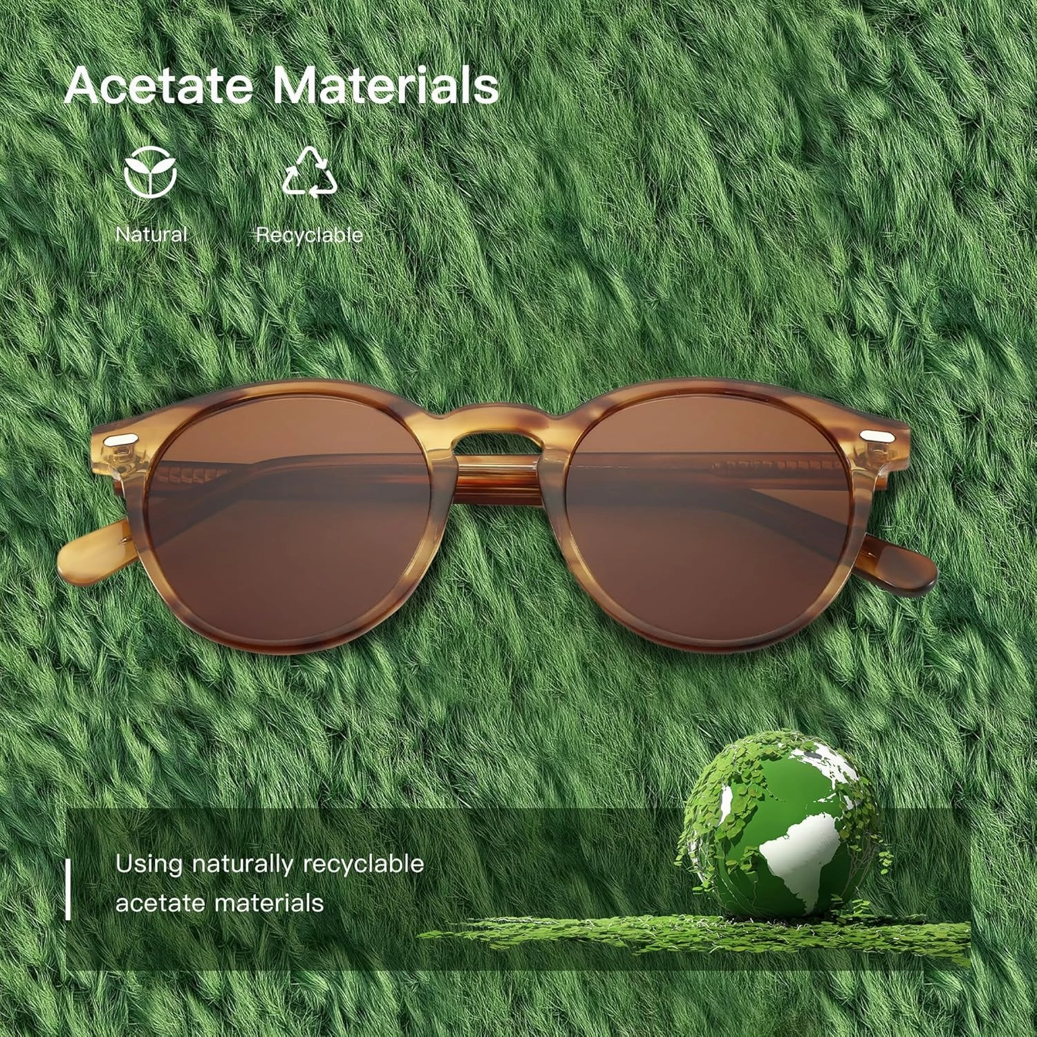 ZENOTTIC Polarized Sunglasses Women Small Round Sun Glasses Trendy Retro Sunglass UV Protection Shades for Men Womens