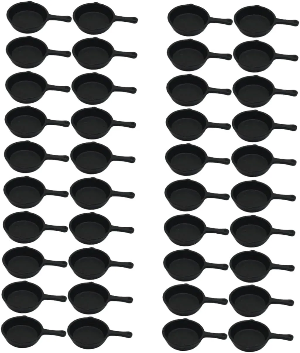 Zerodeko 40 Pcs Pan Pendant Mini House Adornment Dollhouse Cooking Pot Simulation Frying Pan Model Miniature Stovetop Cookware Kitchen Accessories Household Casserole Child Plastic Mini Pot